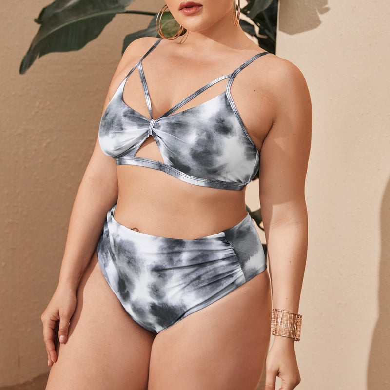 Damen Hochgeschnittener Bikini mit modischem Cut-Out-Design EB
