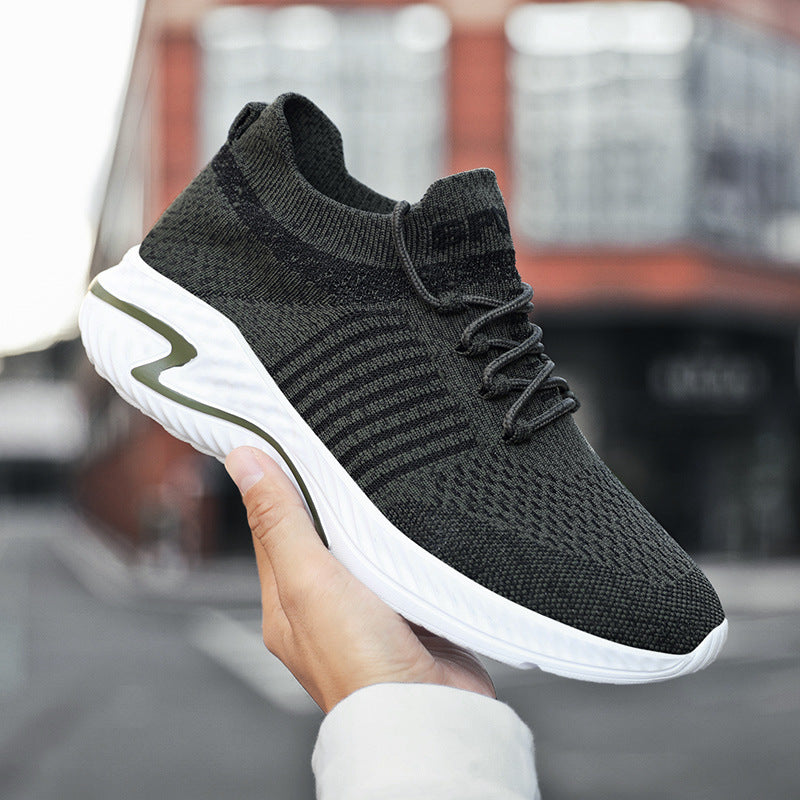 Damen Sportliche Sneakers mit elastischem Strick-Obermaterial EB