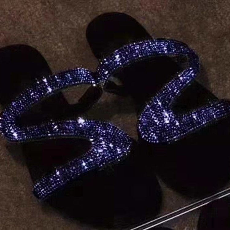 Damen Glitzernde Riemchensandalen mit komfortablem Fußbett und rutschfester Sohle EB