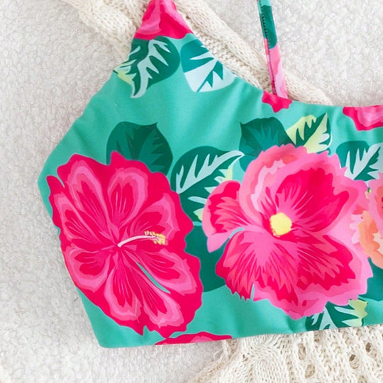Damen Bikini-Set mit floralem Design und hochwertigem Stoff EB