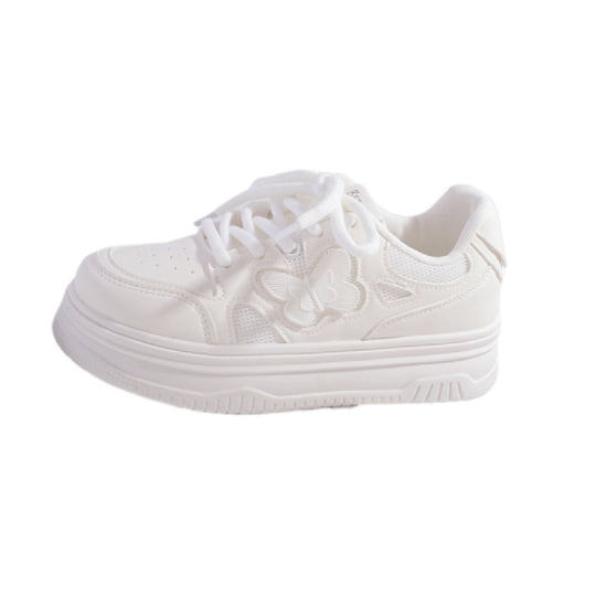 Damen Sportliche Sneaker mit luftdurchlässigem Obermaterial und stabiler Plateausohle EB