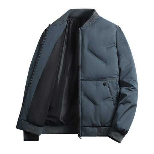 Herren isolierte Quilted-Bomberjacke mit Softshell-Außenmaterial, wärmender Thermofütterung und Druckknopf-Eingrifftaschen EB