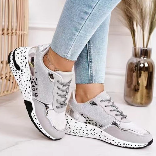 Damen Sportliche Sneaker mit modischem Glitzer-Detail und rutschsicherer Sohle EB