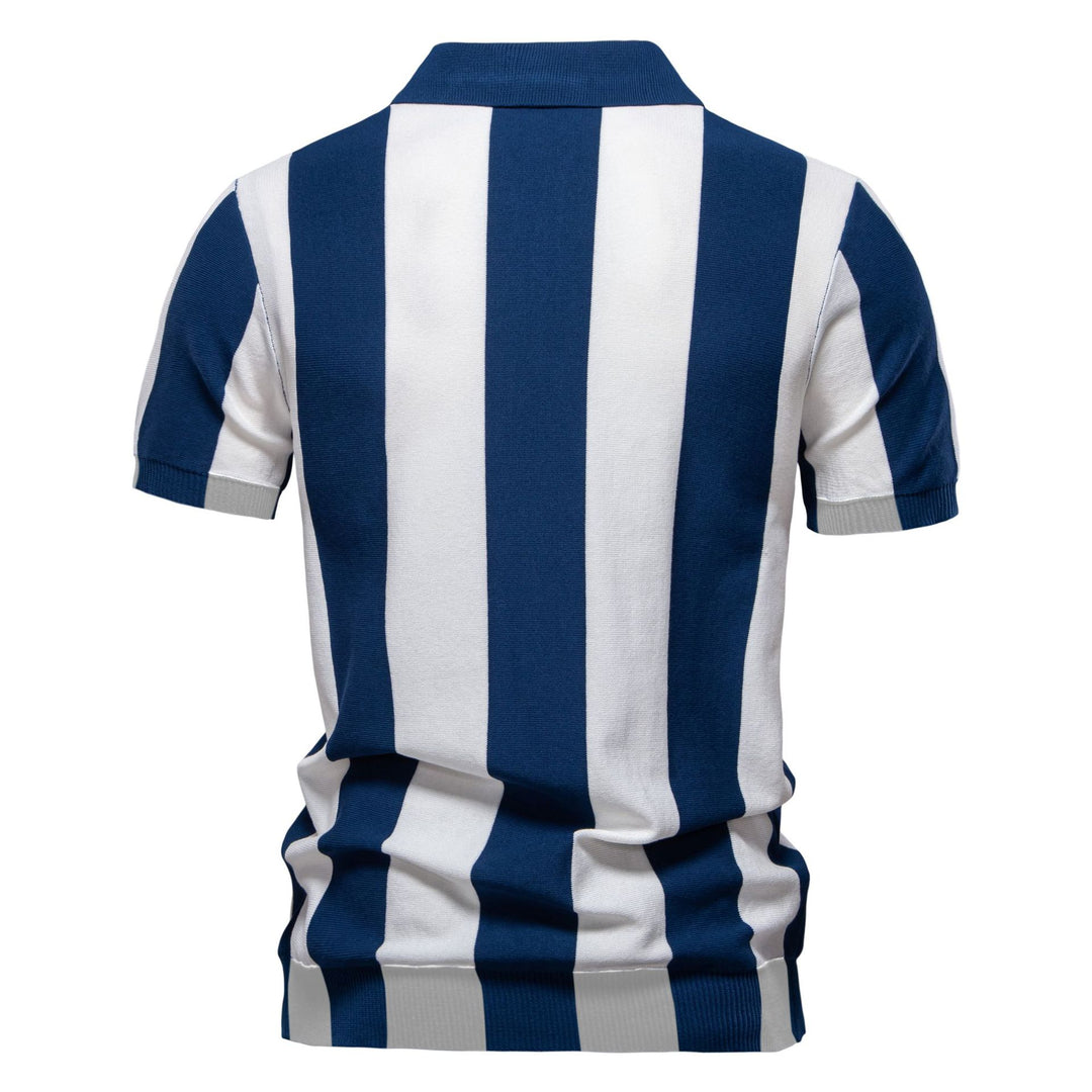 Herren Poloshirt mit modernem Streifenmuster EB