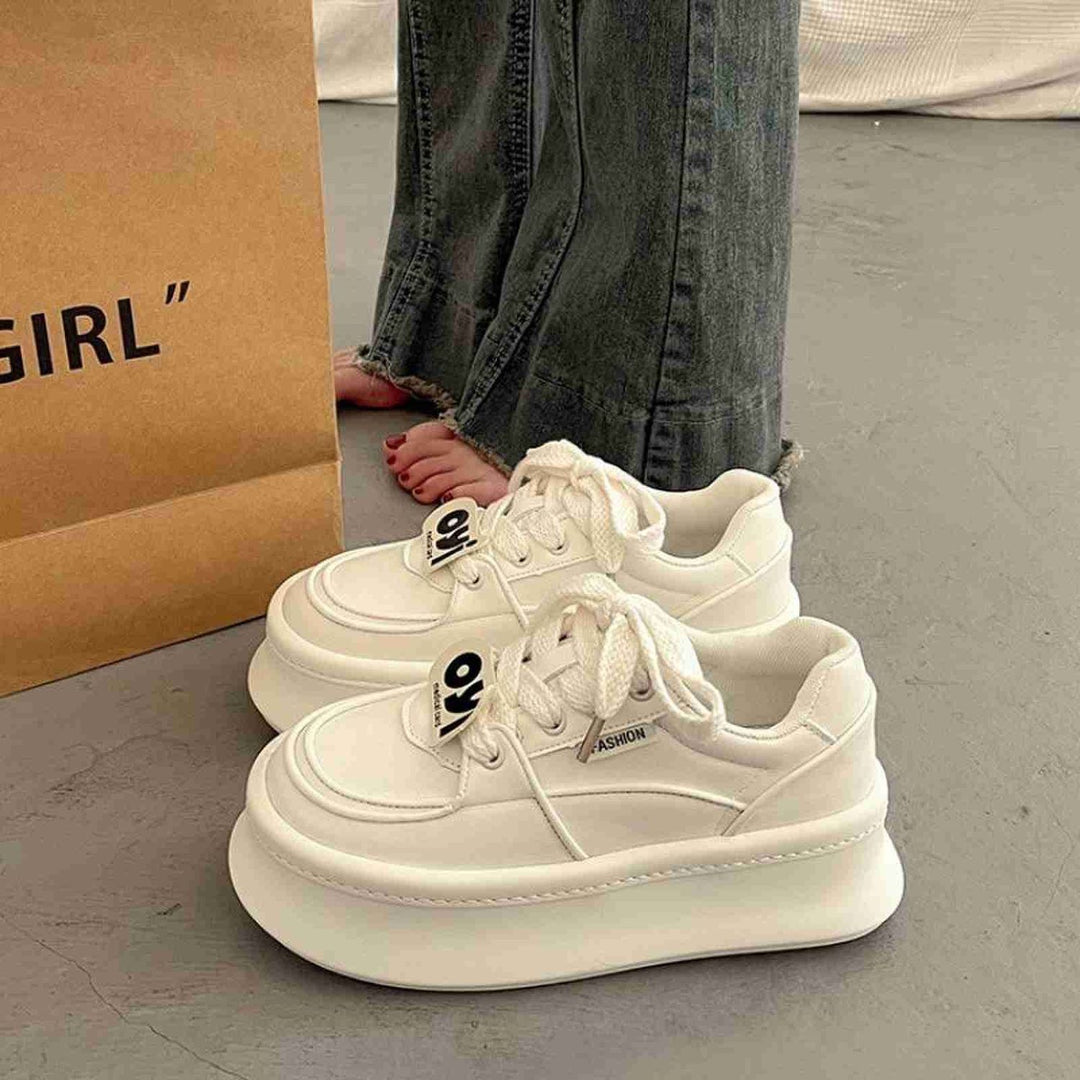 Damen Sportliche Sneakers mit modischem Plateau EB