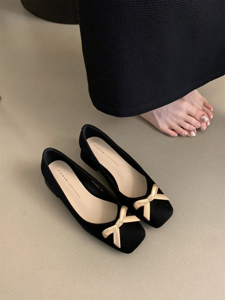 Damen Ballerinas mit dekorativem Schleifenakzent und bequemer Innensohle EB