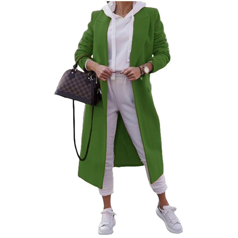 Damen eleganter Übergangsblazer mit modernem Schnitt und praktischen Taschen EB
