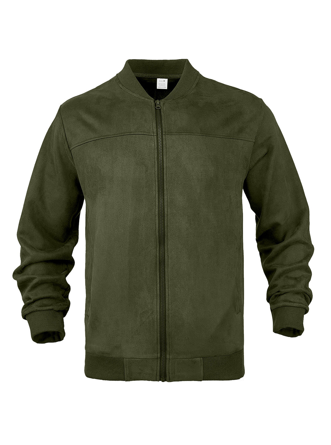 Herren nan Wildleder-Blousonjacke im Bomberstil mit elastischen Rippbündchen EB