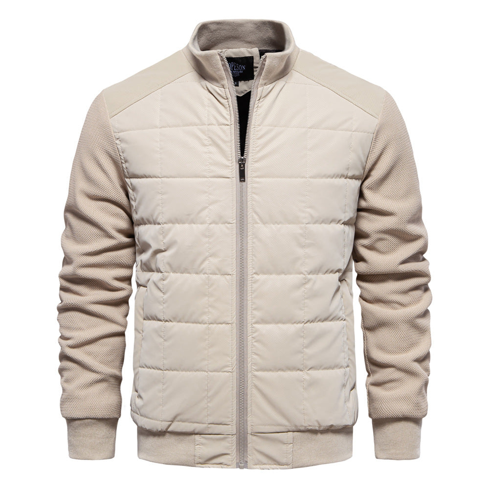 Herren Steppjacke mit sportlichen Details und praktischem Reißverschluss EB