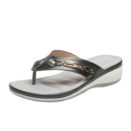 Damen Wedge-Sandaletten mit präziser Fußbetttechnologie und stilvollem Riemendesign EB