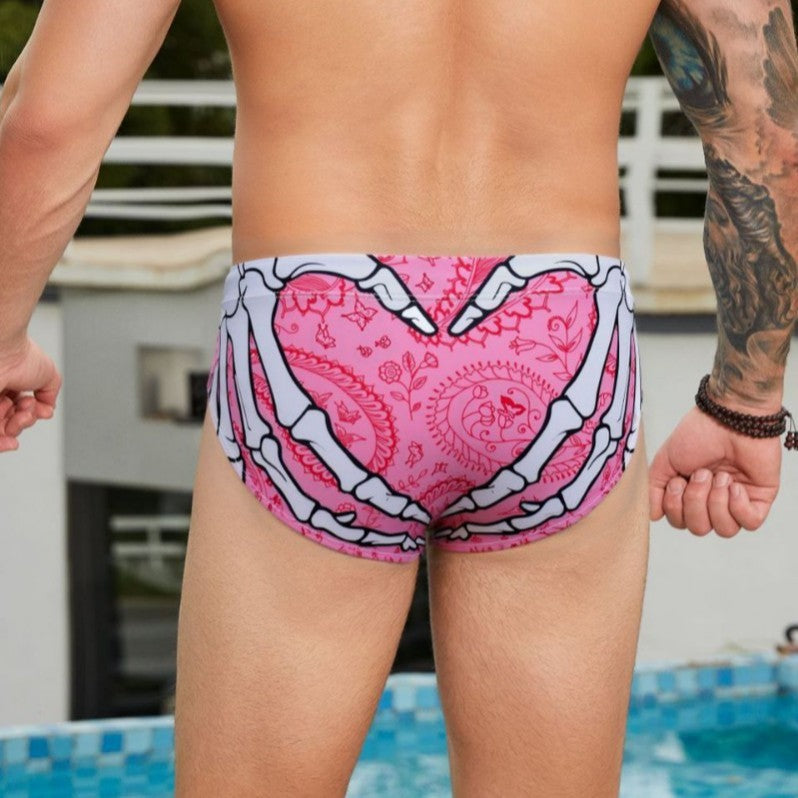 Herren Schwimmhose im kreativen Herzdesign EB