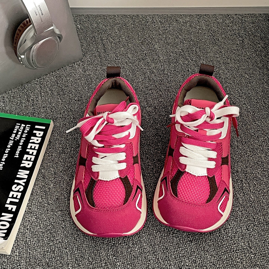 Damen Sportliche Sneakers mit atmungsaktiven Mesh-Einsätzen und rutschfester Sohle EB