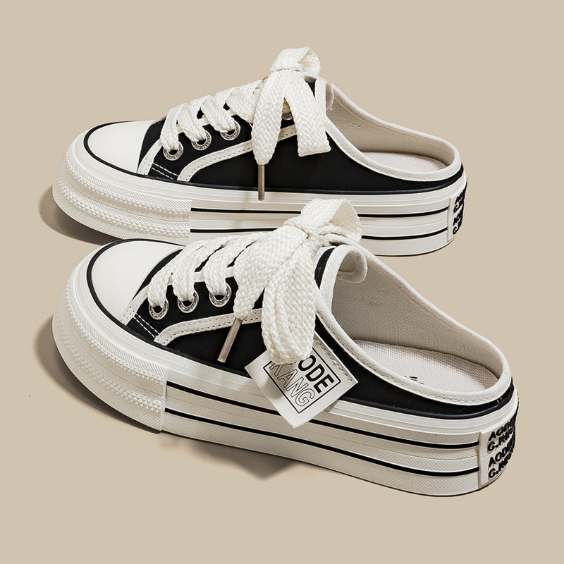 Damen Plateau Sneakers mit modischem Schnürdetails und hohem Komfort EB