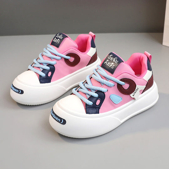Damen modische Sneakers mit stylischem Farbkontrast und gepolsterter Laufsohle EB