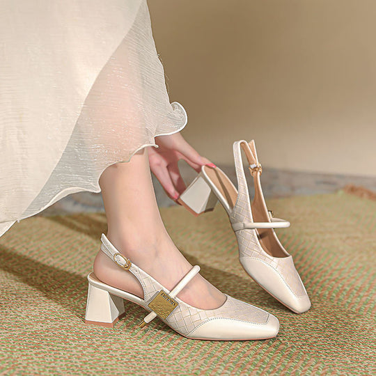 Damen Slingback-Pumps mit strukturiertem Obermaterial EB