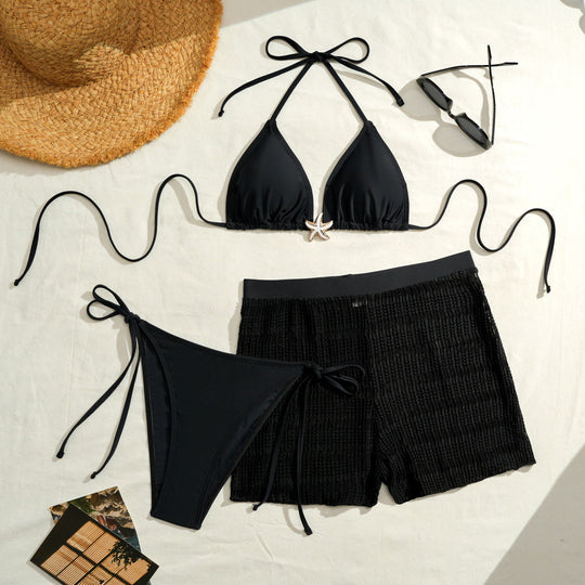 Damen Bikini-Set mit verstellbarem Oberteil und komfortablem Hosenrock EB