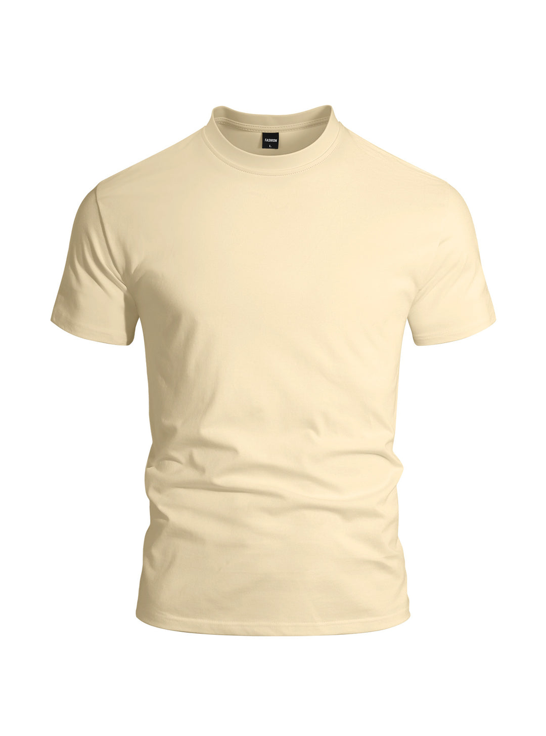Herren nan eng anliegendes Rundhals-Basicshirt aus Singlejersey mit verstärktem Nackenband EB