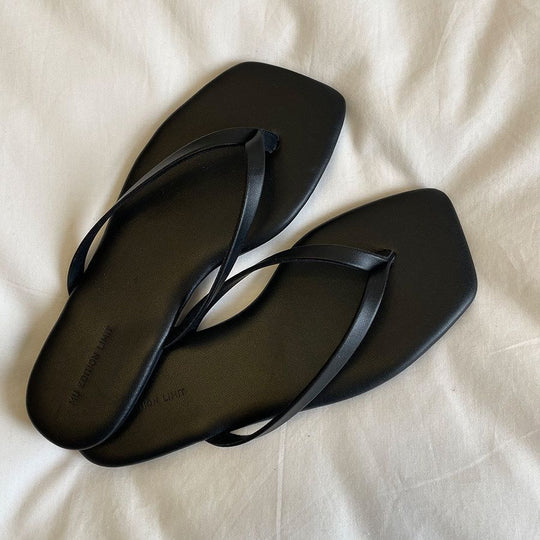 Damen modische Zehentrenner-Sandalen mit bequemem Fußbett EB