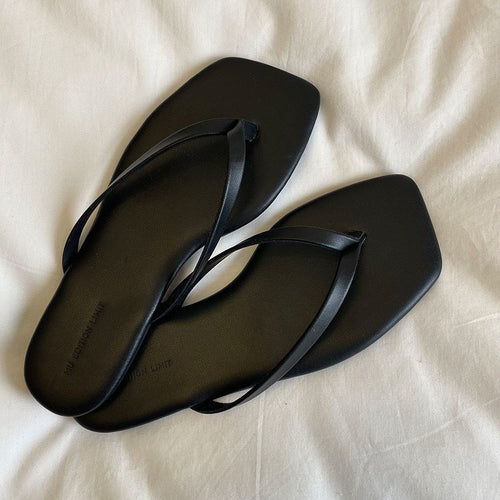 Damen modische Zehentrenner-Sandalen mit bequemem Fußbett EB