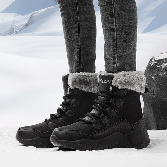 Damen isolierte Winterstiefel mit kuscheligem Futter und rutschfester Sohle EB