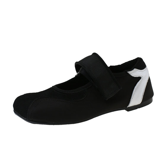 Damen praktische Ballerinas mit verstellbarem Riemen EB