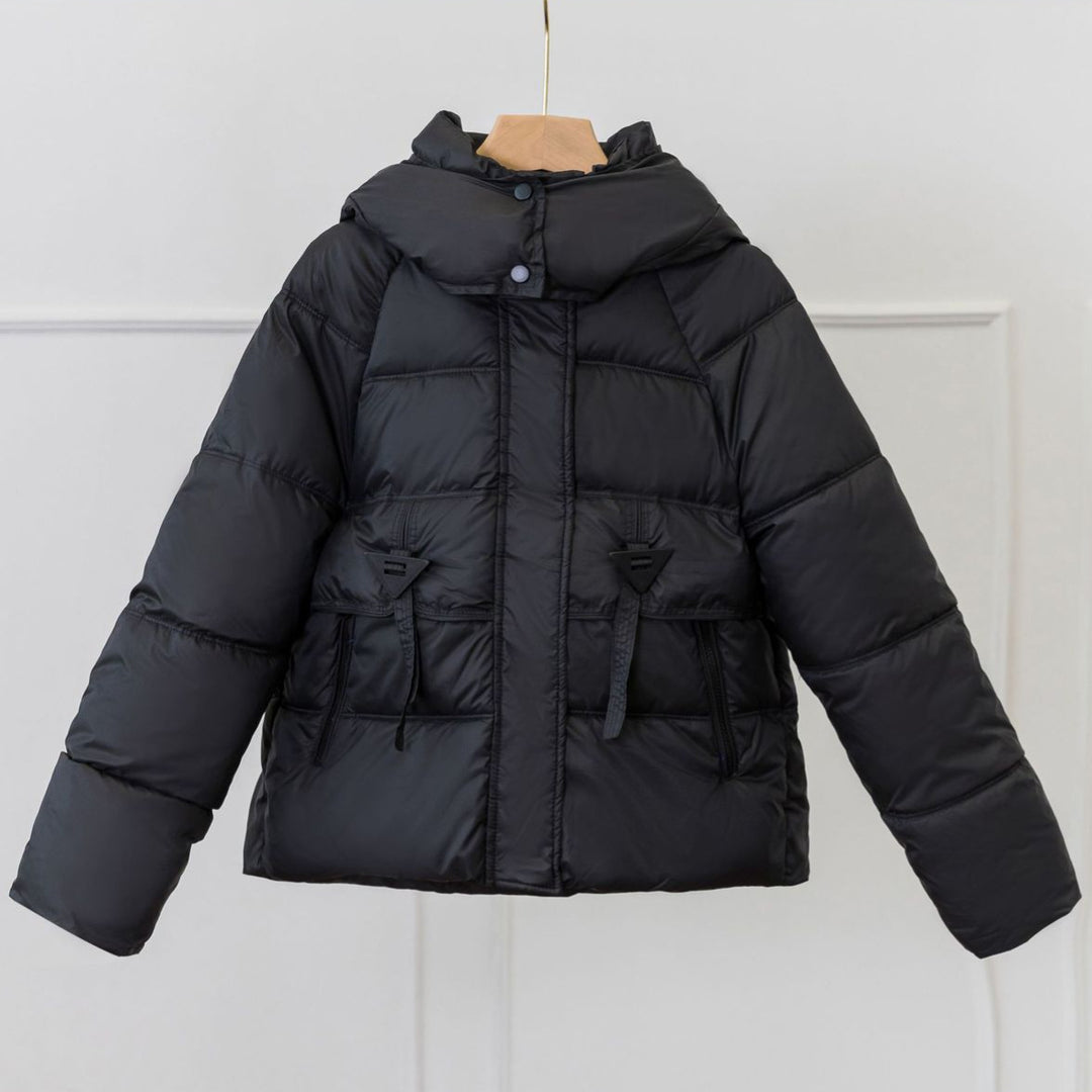 Damen Ultraleichte Pufferjacke mit verstellbarem Kapuzenkragen und praktischen Reißverschlusstaschen EB