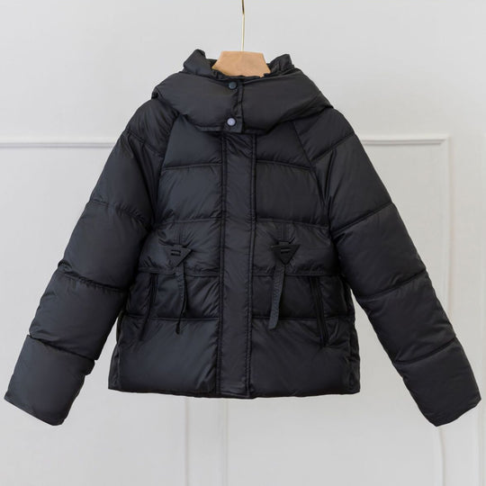 Damen Ultraleichte Pufferjacke mit verstellbarem Kapuzenkragen und praktischen Reißverschlusstaschen EB