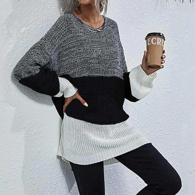 Damen lässiger Oversized Pullover EB