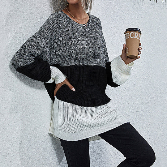 Damen lässiger Oversized Pullover EB