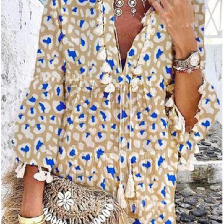 Damen Kaftan mit fröhlichem Muster EB