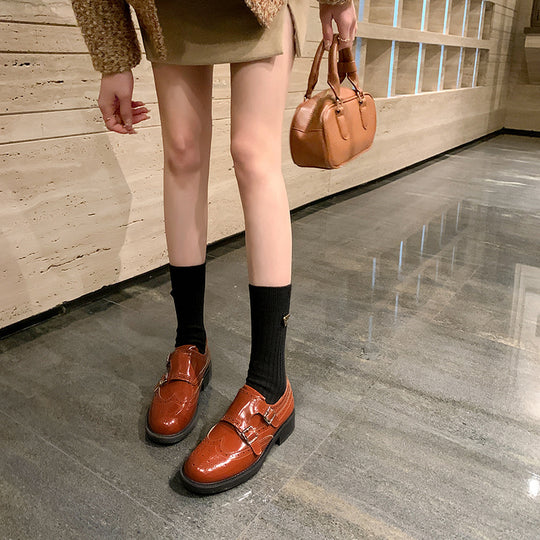 Damen Schnürschuhe mit doppeltem Riemen EB