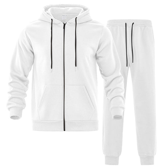 Herren nan zweiteiliges Jogginganzug-Set mit durchgehendem Reißverschluss Kapuzenjacke und taillierter Jogginghose EB