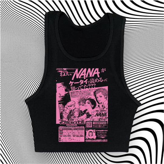 Damen Crop-Top mit kreativem grafischen Druck EB