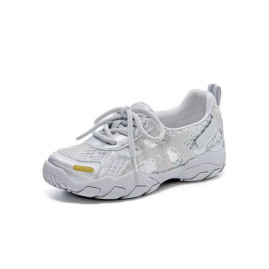 Damen Sportliche Lauf-Sneaker mit atmungsaktivem Netzdesign und stoßdämpfender Sohle EB