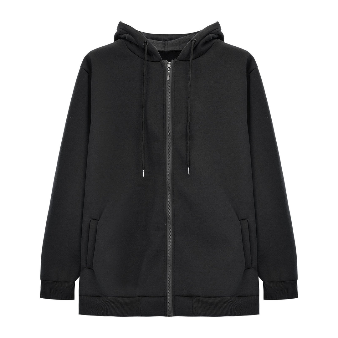 Damen nan lässige Zip-Hoodie-Jacke im Boxy-Cut mit überschnittener Schulter, verdecktem Tunnelzug und großen Kängurutaschen EB
