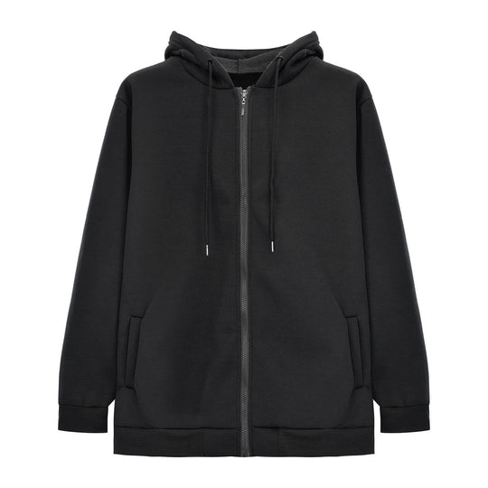 Damen nan lässige Zip-Hoodie-Jacke im Boxy-Cut mit überschnittener Schulter, verdecktem Tunnelzug und großen Kängurutaschen EB