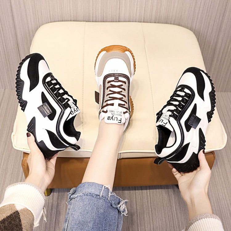 Damen Sportliche Chunky Sneakers mit rutschfester Sohle EB