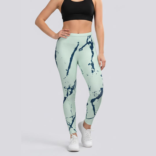 Damen Sportleggings mit stylischem Sternen-Design und hohem Bund EB