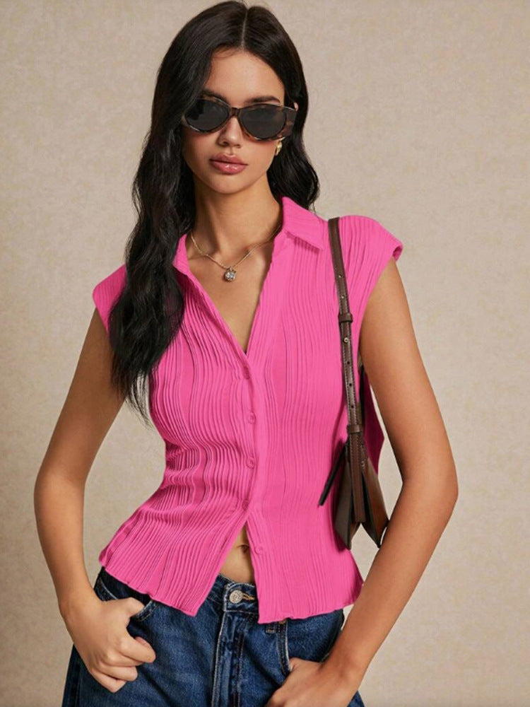 Damen Faltendes Blusenoberteil EB
