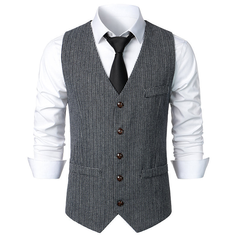 Herren elegante Steppweste mit modernem Schnitt und feinen Details EB