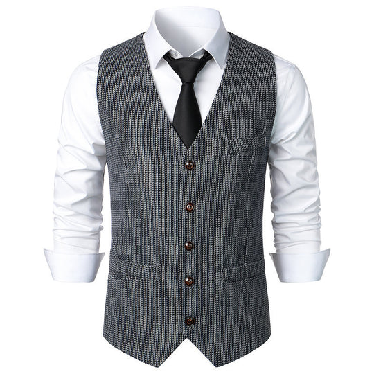 Herren elegante Steppweste mit modernem Schnitt und feinen Details EB