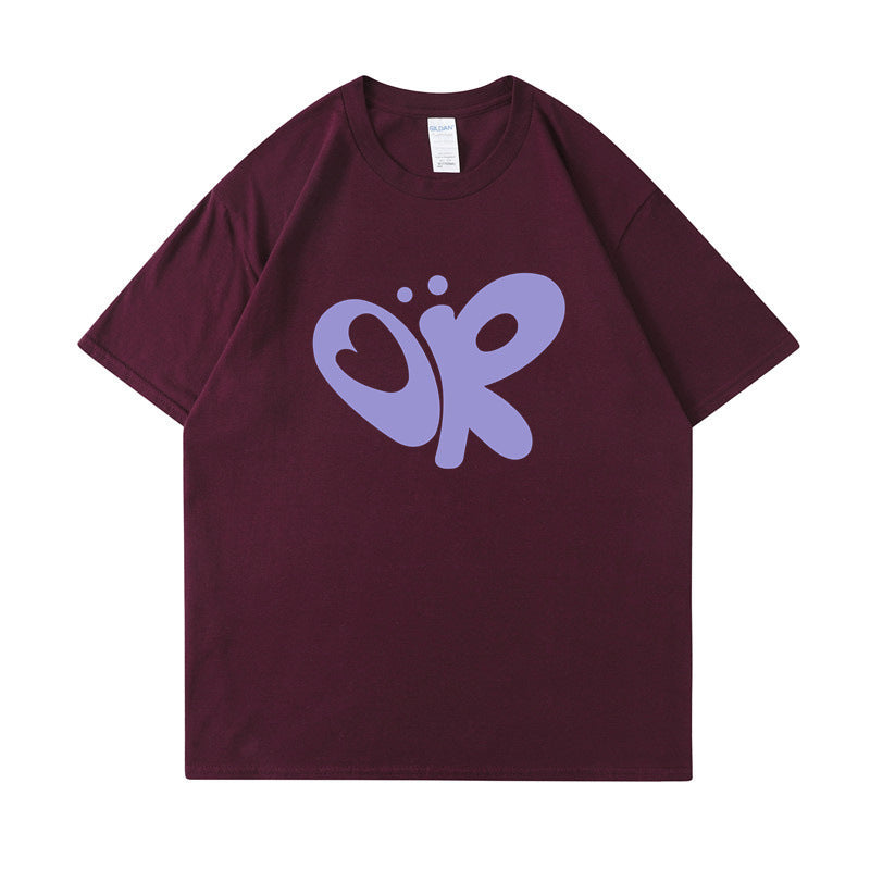 Damen lässiges T-Shirt mit einzigartigem Grafikdruck EB