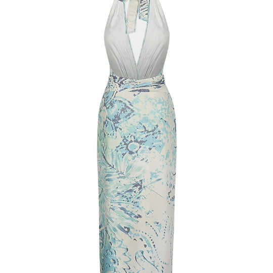 Damen Maxi-Kleid mit raffinierten Drapierungen und dekorativer Satineinfassung EB