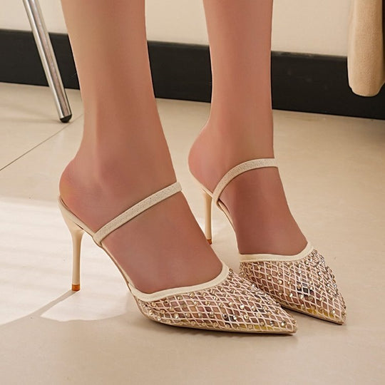 Damen Slingback Schuh mit funkelndem Strass EB