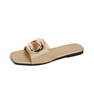 Damen elegante Riemchen-Sandalen mit funkelndem Schmuckelement EB