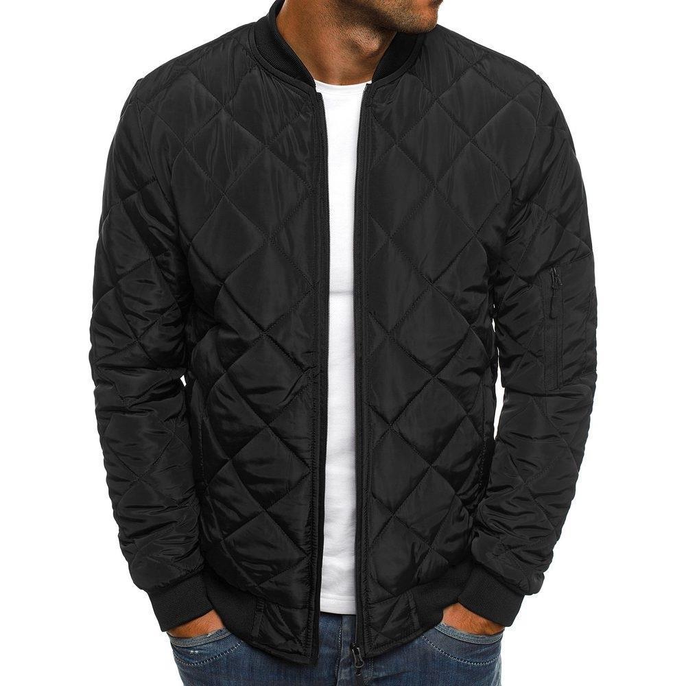 Herren Steppjacke mit elastischen Rippbündchen und praktischen Reißverschlusstaschen EB