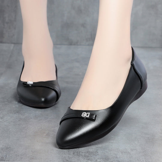 Damen Ballerinas mit eleganter Schleifenverzierung und rutschfester Sohle EB