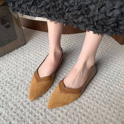 Damen Spitze Ballerinas mit elegantem minimalistischem Design EB