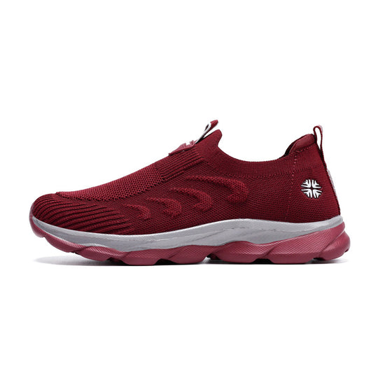 Damen Bequeme Slip-On Laufschuhe mit Elastischem Einstieg EB