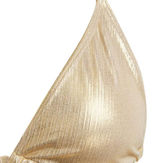 Damen Glänzendes Triangel-Bikini-Set EB